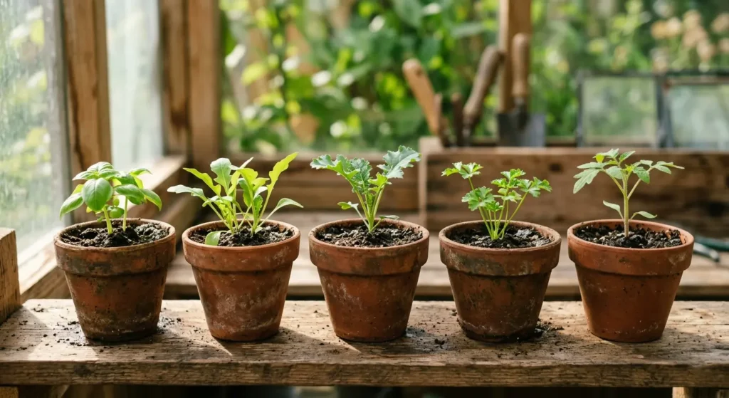 Can You Reuse Growing Media in small pots with healthy seedlings growing indoors